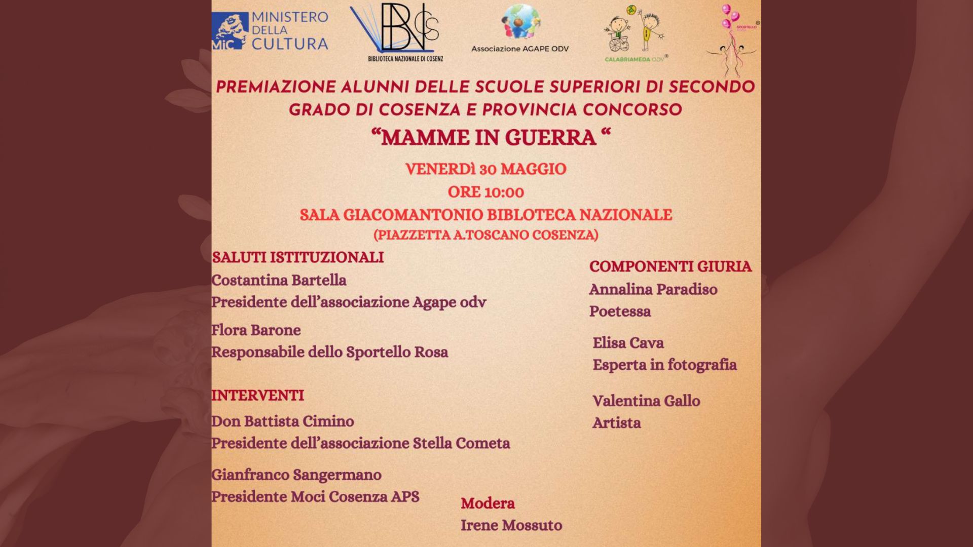 Premiazione concorso "Mamme in guerra"